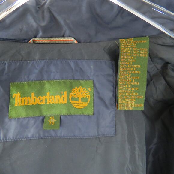 Timberland Men's Navy Blue Puffer Jacket Parka Coat XL - Picture 7 of 11